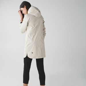 Lululemon Definitely Raining Jacket- Beige